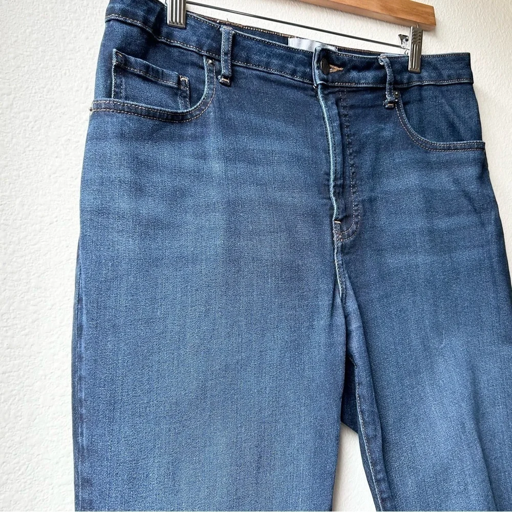 Everlane Curvy High Rise Skinny Crop Jean Med Dark Wash Sz 32